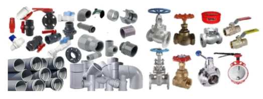 Válvulas, Tuberías y Accesorios
